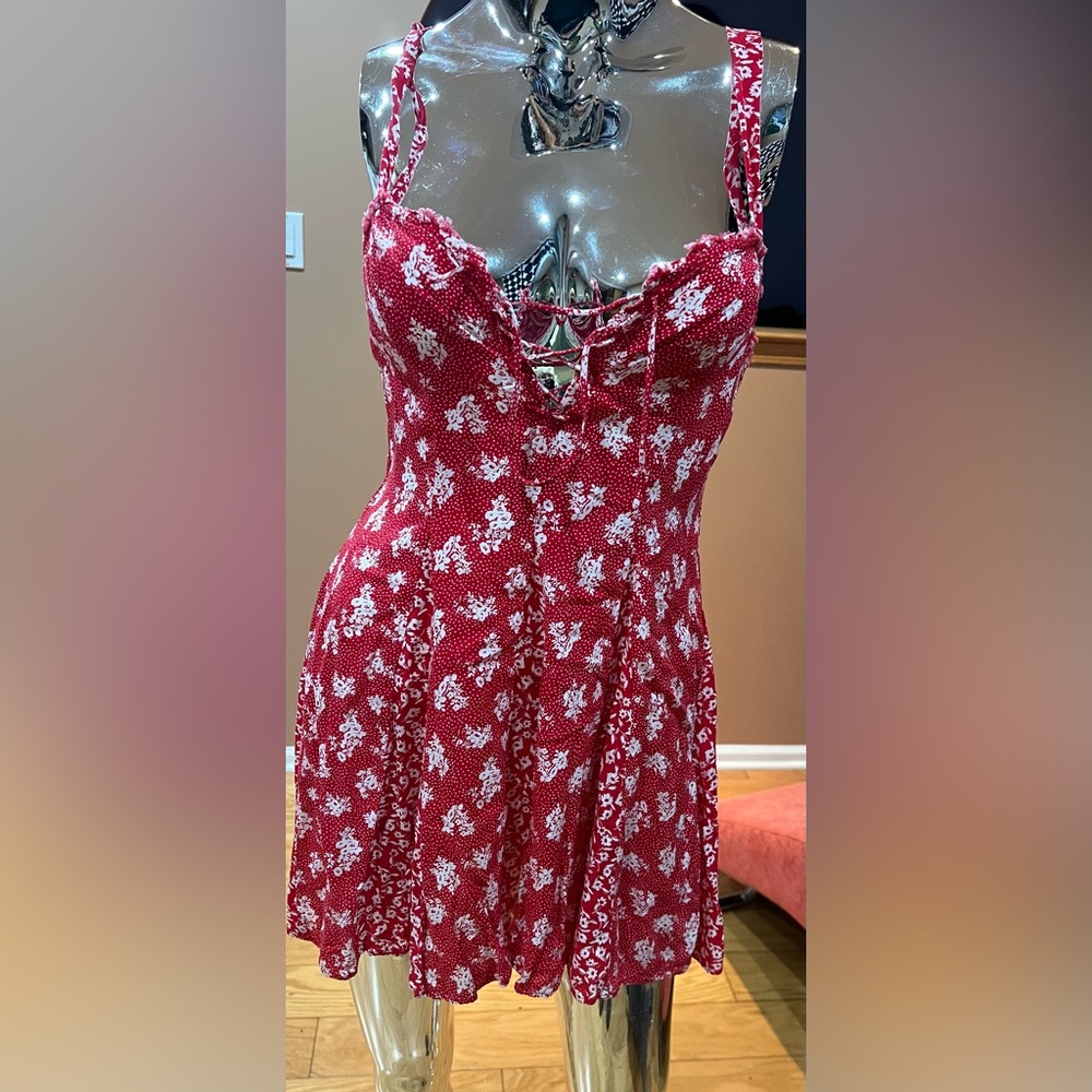 Free People Red Floral dress